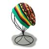 Traditional Jamaican Beret Hat Rainbow Color Knitted Pullover Reggae Hat For Women Men Everyday Wear Comfortable