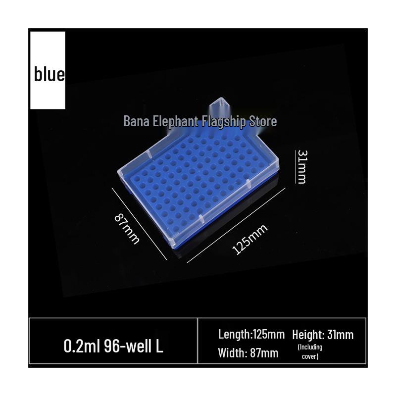 Customizable Multi-Color 8-Tube PCR Strip Rack with Logo Printing, Fits 0.2ml 96-Well Tubes