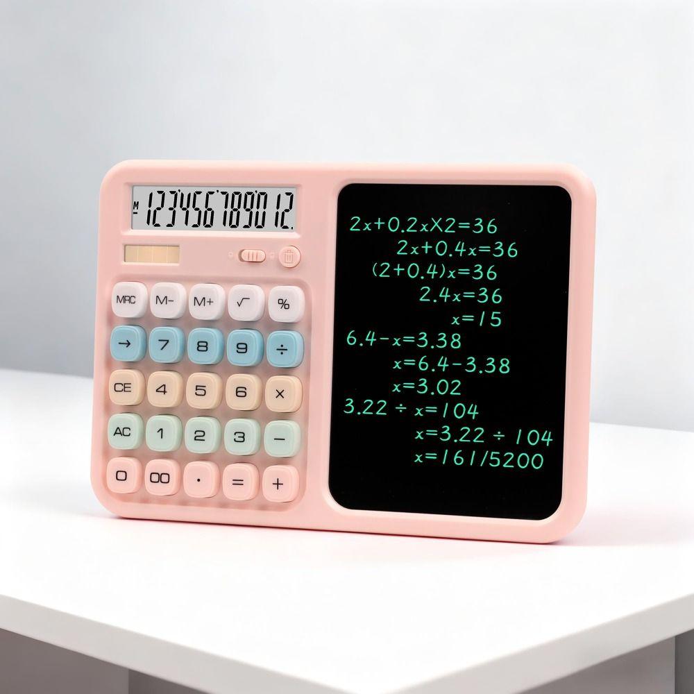Dual Powered Writing Tablet Calculator 12 Digit Display Scientific Calculator  Student