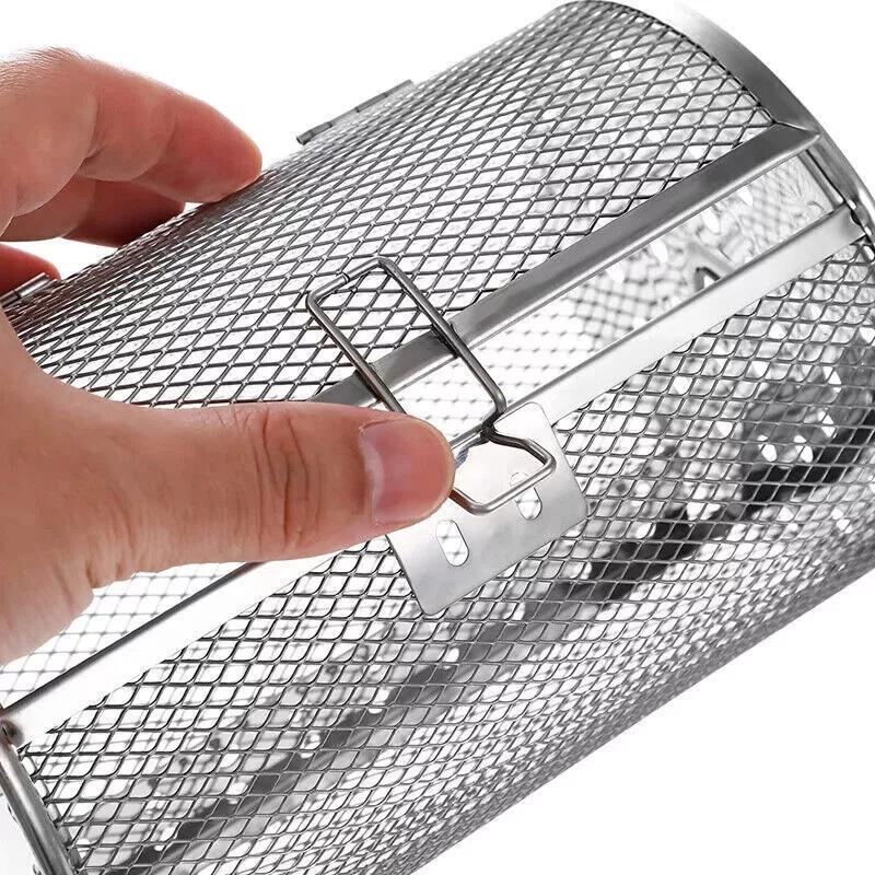 Edelstahl Grill Rotisserie Ofen Für Küche Braten Korb Kaffee Bean Gegrillte Käfig Trommel Rack Air Friteuse Zubehör Universal