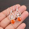Natural Carnelian Gemstone 925 Sterling Silver Handmade Jewelry Earrings 2.00" EE-32-28