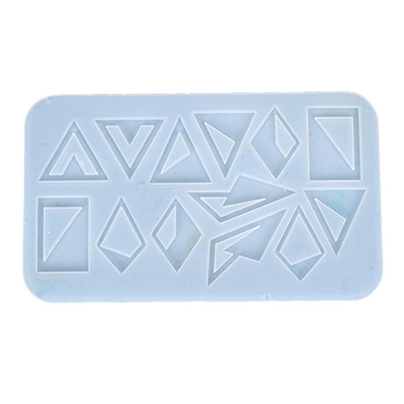 

Handmade for Pendant Earrings Keychain Silicone Mold with Hole Diamond-shaped Resin Casting Mold Craft Tools