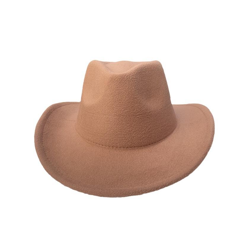 Cross-Border Hot-Selling New Western Cowboy Hat Felt Top Hat British Retro Jazz Hat Manufacturer Wholesale Supply Is Stable