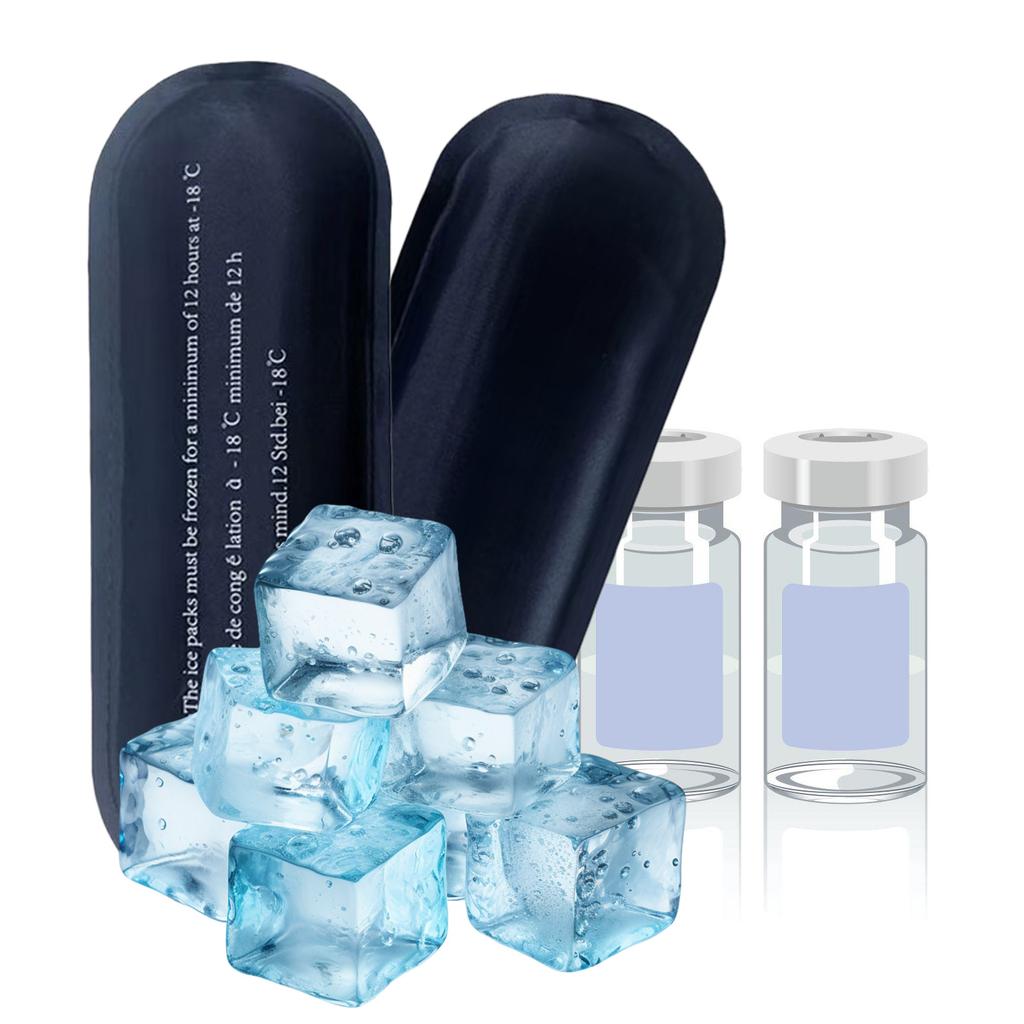 2Pcs Ice Packs Reusable Freezer Packs Instant Cold Gel Pack Suitable for Cool Storage Bag