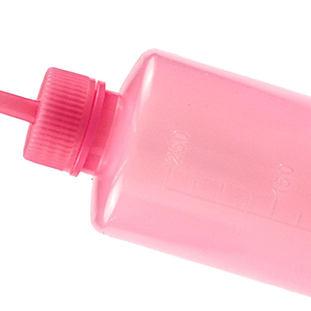 Wimpernreinigungsflasche Ellbogenausguss Auslaufsicher Leere Plastik-Quetschwaschflasche für Wimpernverlängerung Rosa 250 ml