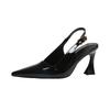 2025 spring and autumn new bag head with sandals women's thin heels shallow mouth shoes pointed temperament high heels