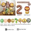 45pcs Jungle Animal Theme Balloon Chocolate Number Balloon Set Cartoon Animal Festival Supplies Childrens Birthday Party Decorat