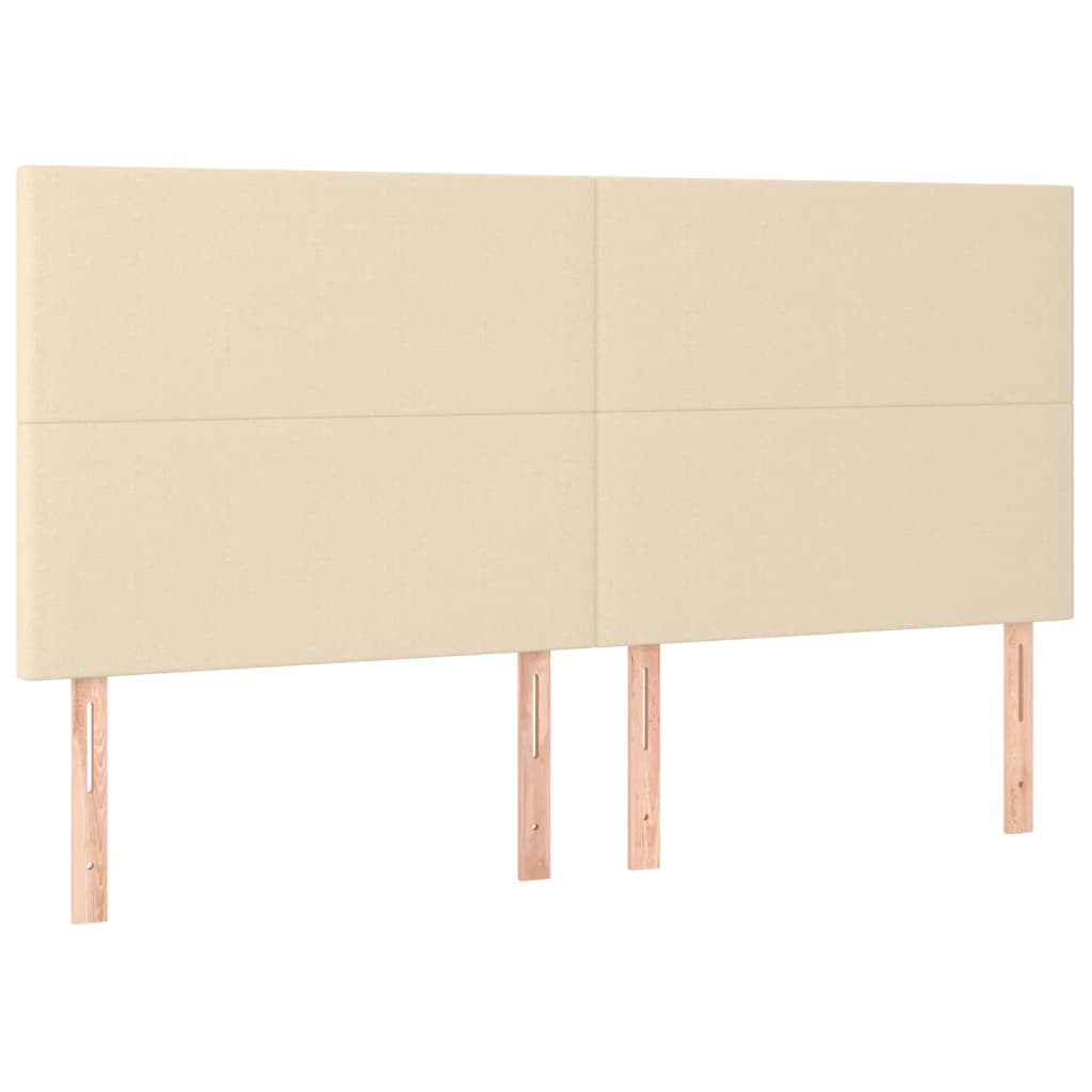 Bed Frame without Mattress Cream 180x200 cm Fabric