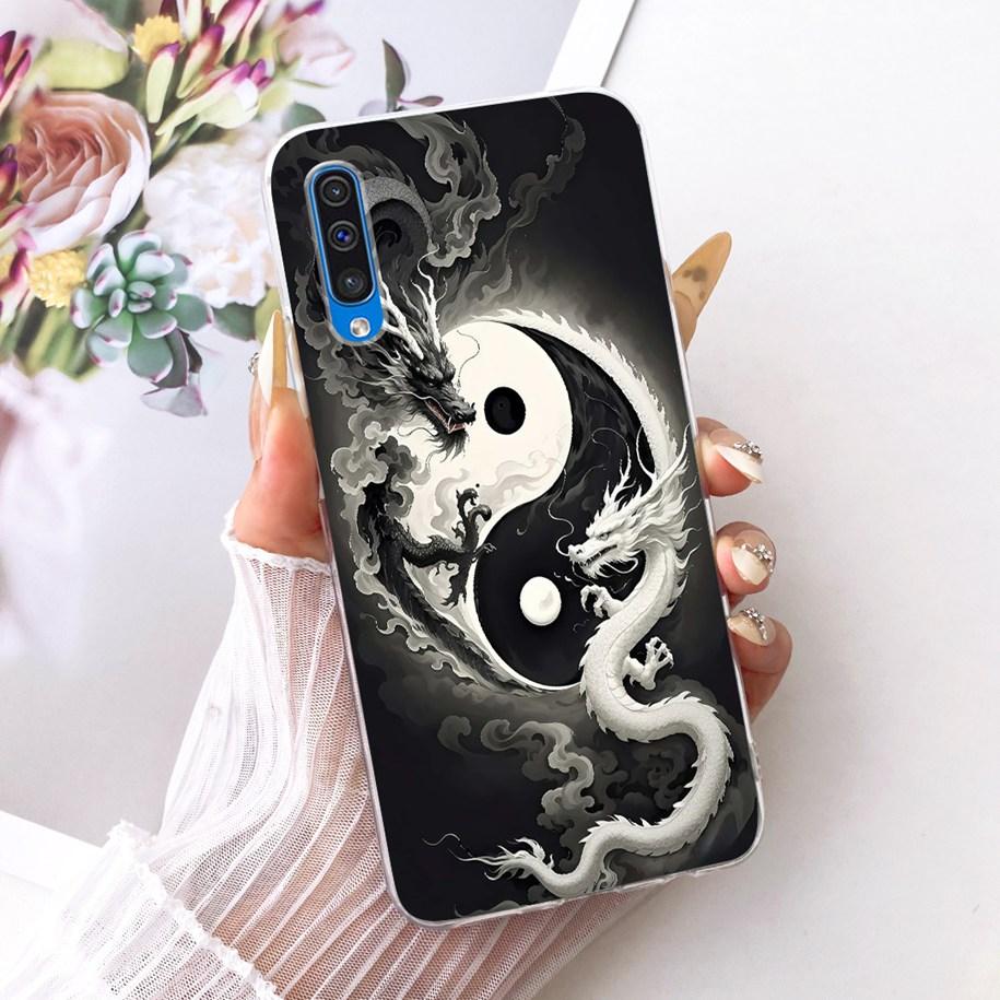 Case For Samsung Galaxy A70 A50 A70S A50S A30S Cover SM-A307F SM-A505F SM-A507F SM-A705F Cool Dragon Lion Cat Cartoon Soft Shell