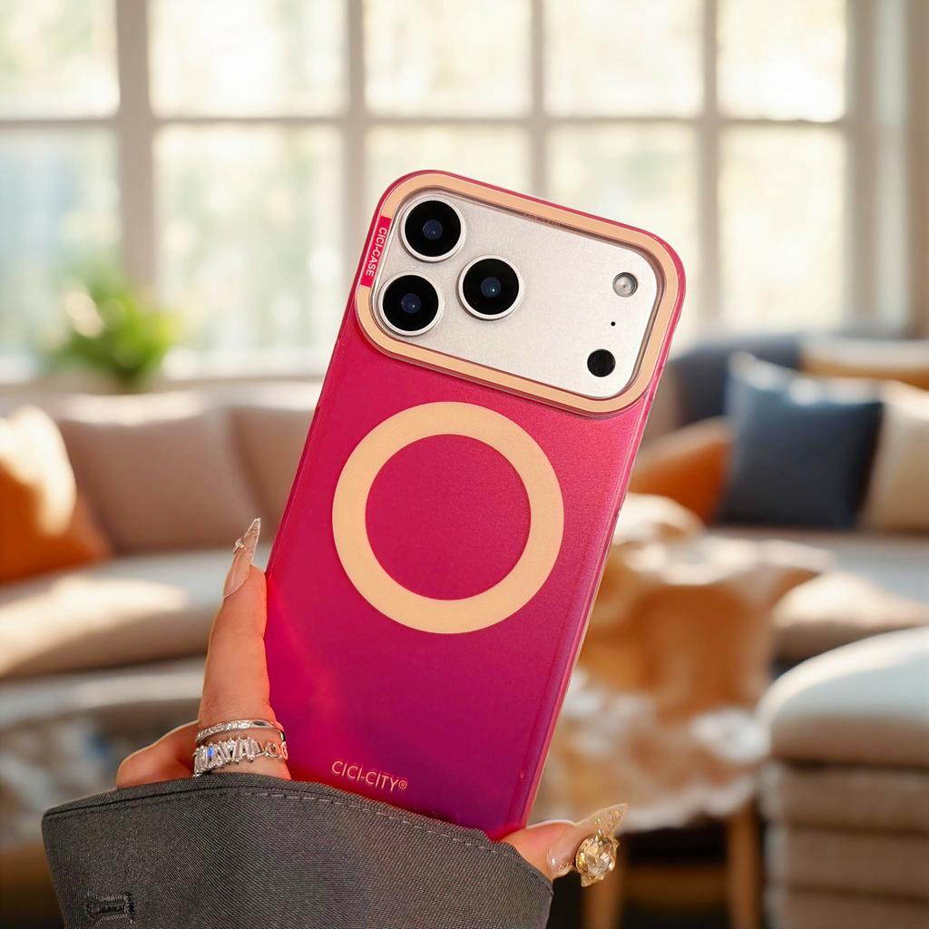 CICI-CITY For iPhone 17 Pro Magnetic Case Compatible with MagSafe PC + TPU IMD Phone Cover