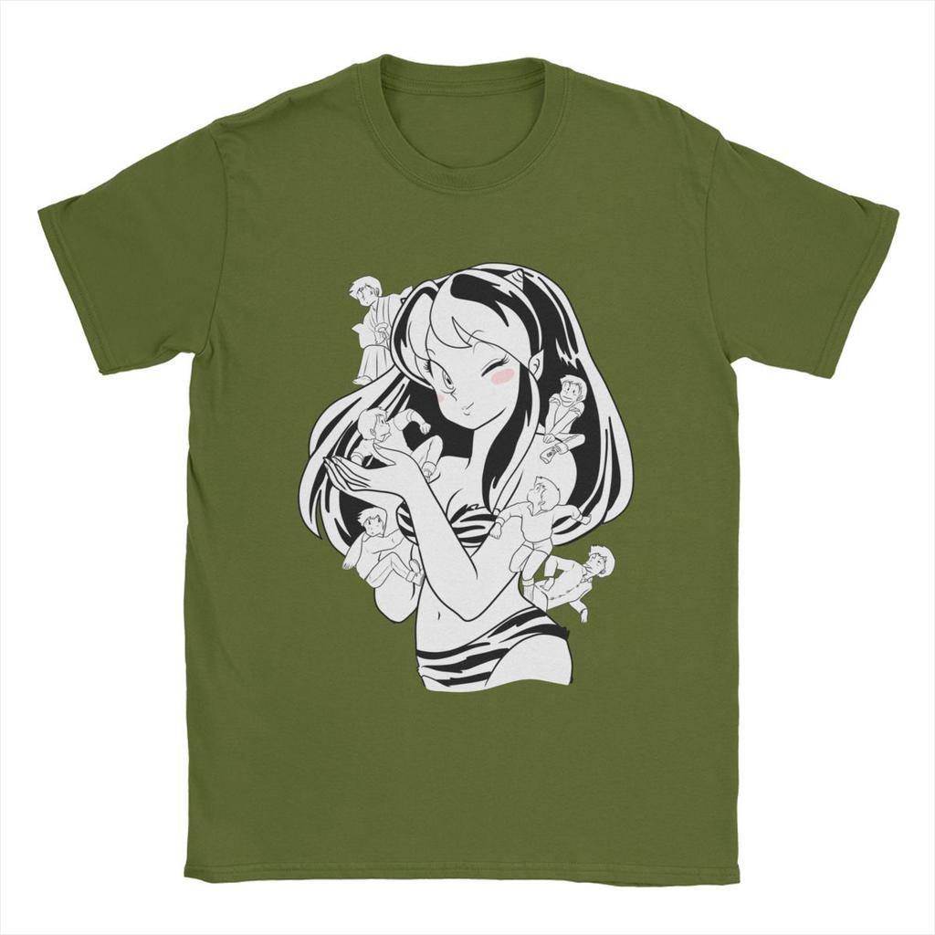 Pánská trička Urusei Yatsura Lum Anime 100% bavlna oblečení Novinka s krátkým rukávem kulatý výstřih trička Narozeninový dárek tričko