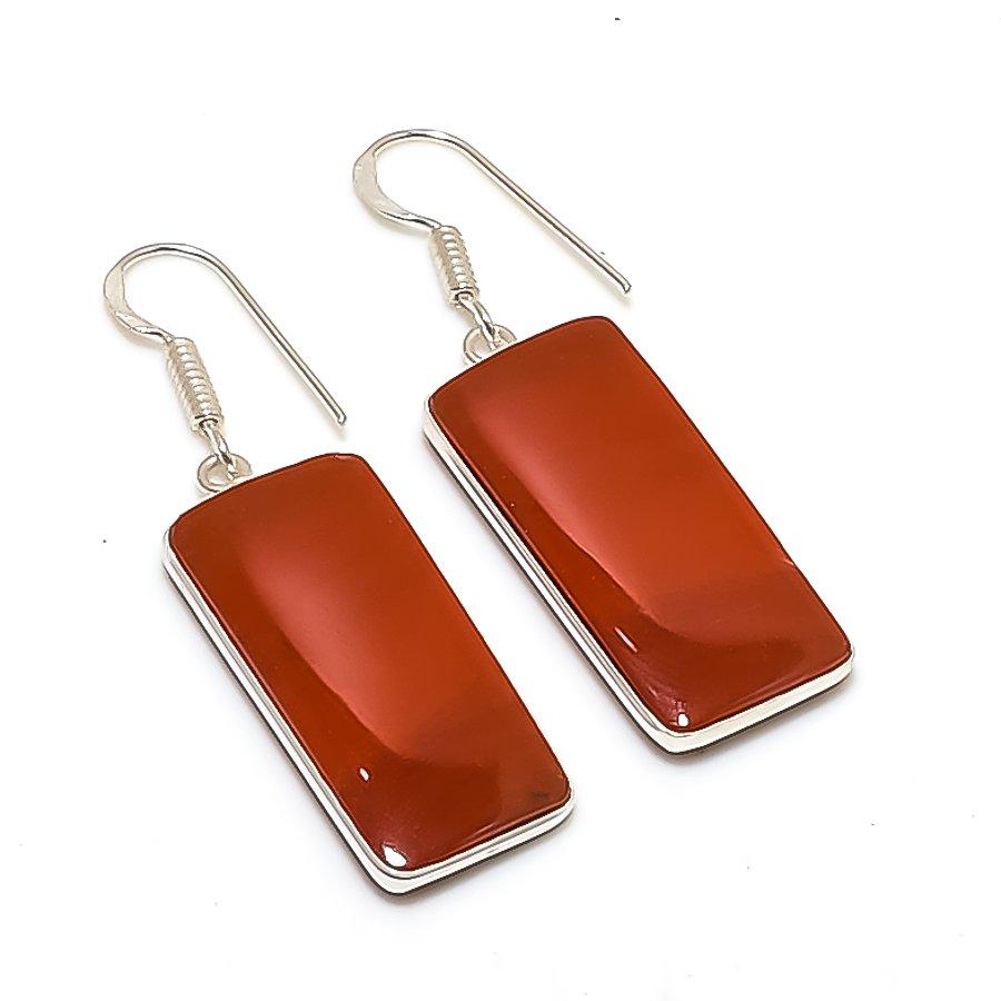 Natural Mookaite Gemstone 925 Sterling Silver Jewelry Earring 1.85  AE-12067
