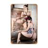 Decorative Metal Tin Sign, Anime Fitness Girl, 20x30 cm