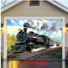 2D Retro Steam Engine 2D Flat Printing Backdrop for Yard Decor