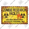 Decor Zombie Vintage Tin Sign Plaque Metal Plate Retro Posters Wall Decor for Bar Pub Club Man Cave Art Painting