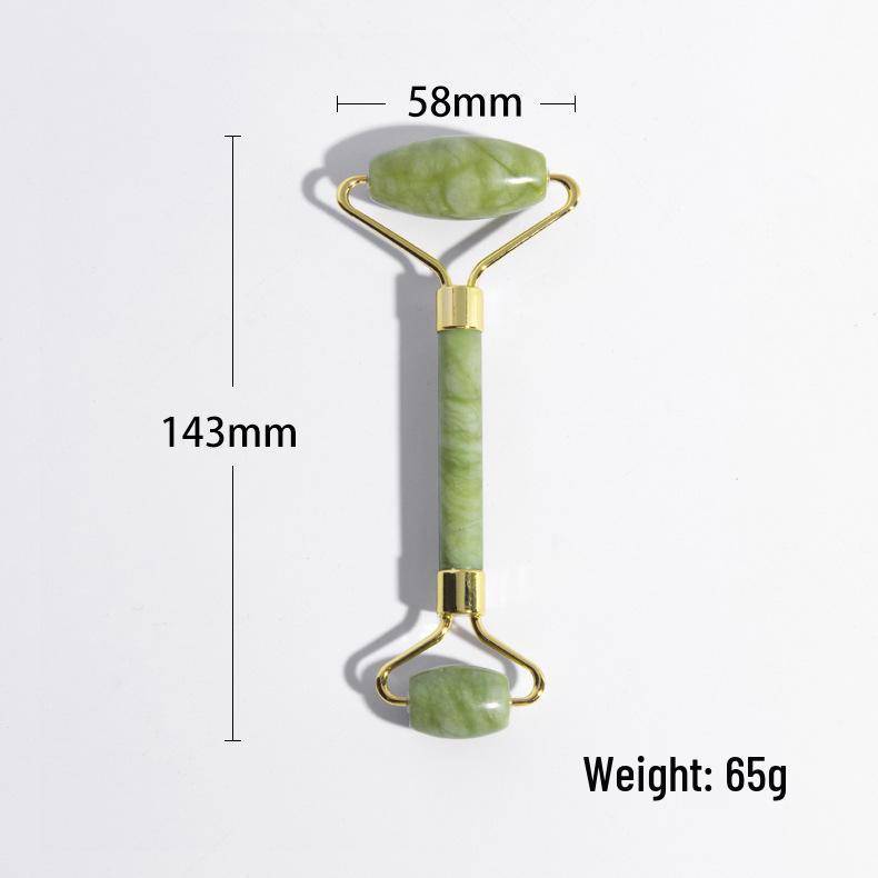 Jade Roller & Gua Sha Board Set - Xiu Jade Stone Facial Beauty Massager