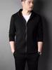 KAIDINGSEN Men's Zippered Hooded Cardigan Jacket - New Autumn Style for Middle-Aged and Young Men