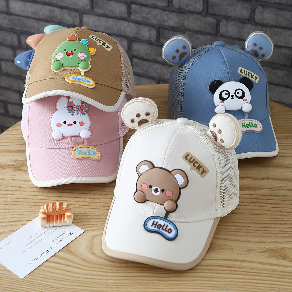 Children's Animal Cartoon Baseball Cap - Summer Girls' Mesh Baseball Cap - Boys' Sun Protection Hat