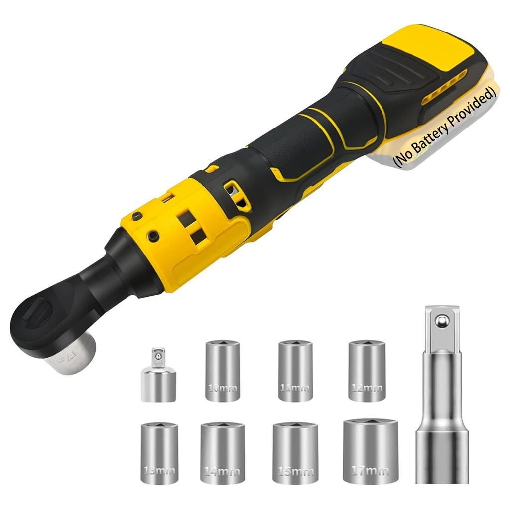 Akku-Ratschenschlüssel, kompatibel mit 20-V-Akkus von DEWALT, elektrische Ratsche, Schraubenschlüssel mit variabler Geschwindigkeit, 45 ft-lb, 400 U/min Schraubenschlüsselwerkzeug