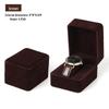 Men's Rounded Corner PU Leather Watch Box - Stylish Flip-Top Design for Storage and Packaging
