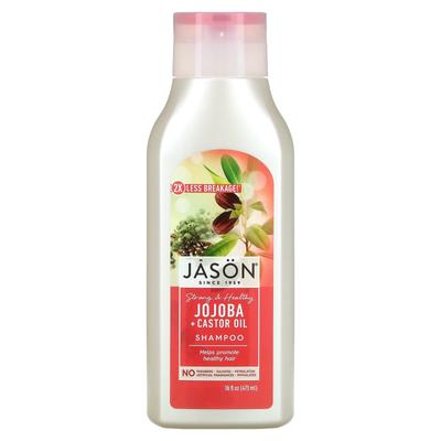 Shampoo Forte e Saudável Jojoba Mais Óleo de Rícino, 16 fl oz (473ml)