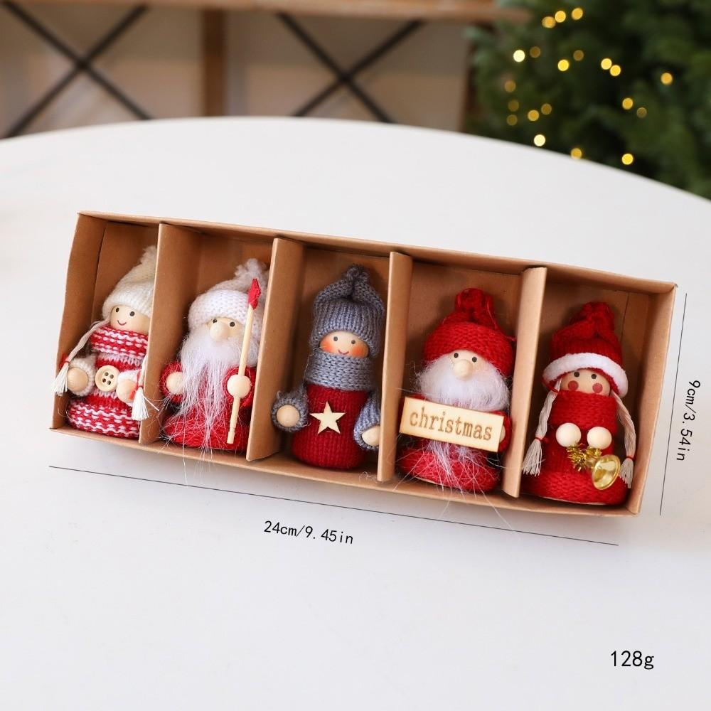 Hanging Loop Christmas Doll Ornaments Christmas Figurine Set Seasonal Party Decor