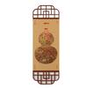 Five Blessings Gourd Bamboo Scroll: Living Room Wall or Tea Room Decor