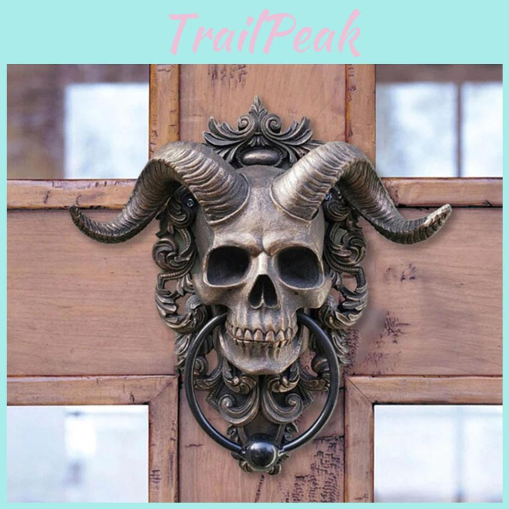 Stylish American Resin Skull Ram Head Wall Decor Unique Synthetic Resin Craft