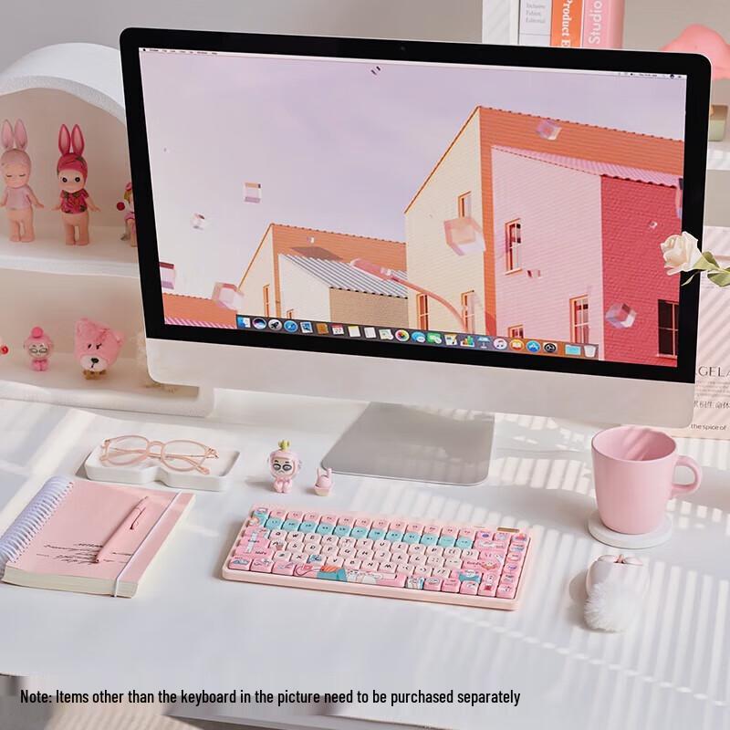 Lofree Flow Lite 84-Key Pink Low-Profile Mechanical Keyboard