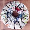 10pcs/lot Linen Drawstring pocket Cute Pattern Printed DIY wedding Candy Storage Bag Travel Makeup Cloth Shoes Sundries Storage