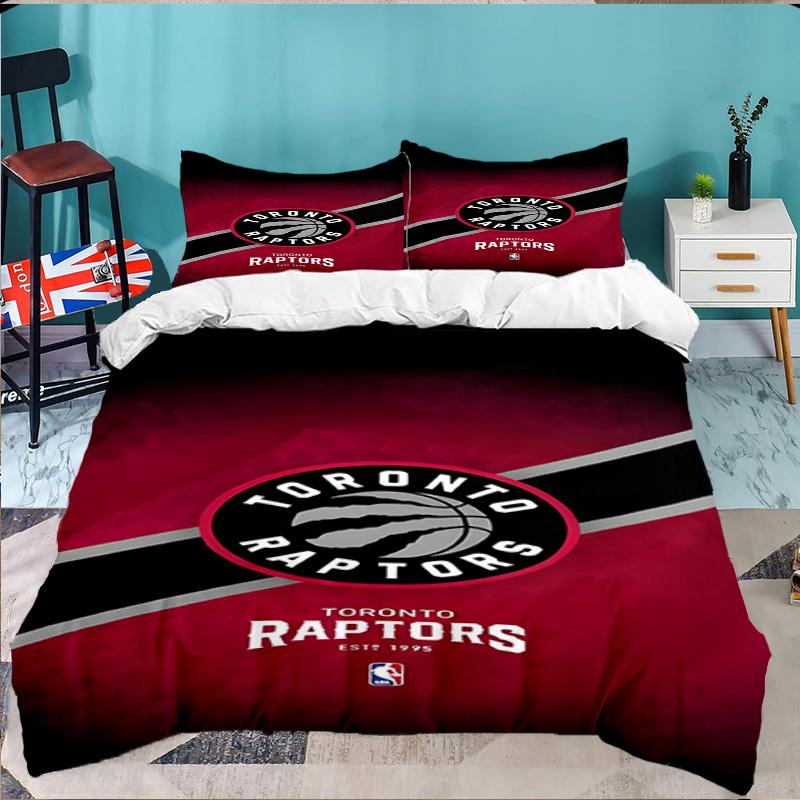 Raptors Basketball Logo 3pcs Bedding Set,Including 1pc Duvet Cover And 2pcs Pillowcases Perfect Gift for Christmas,Ideal for Bedroom, Dormitory