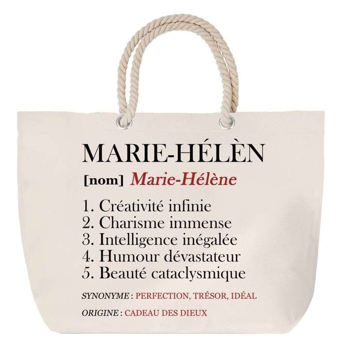 Sac de plage anse corde - PLANETEE - Grand modèle - Coton - Personnalisé (prénom) - Fabriqué en France