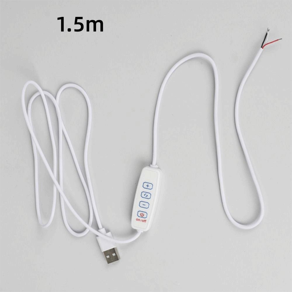 Brightness Adjustable LED Dimmer Cable Color Temperature Control ON OFF Switch USB LED Controller USB Powered Delay Off Function