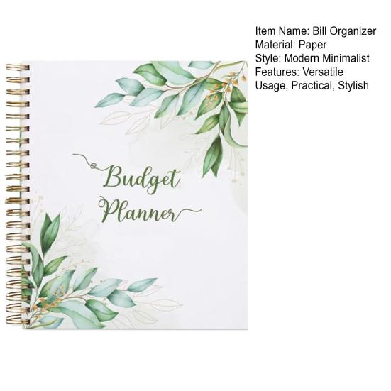 Bill Organizer Budget Planner with Monthly Budget Debt Tracker Expense And Bill Tracker Financial Goals Review Sections Family Finance Management