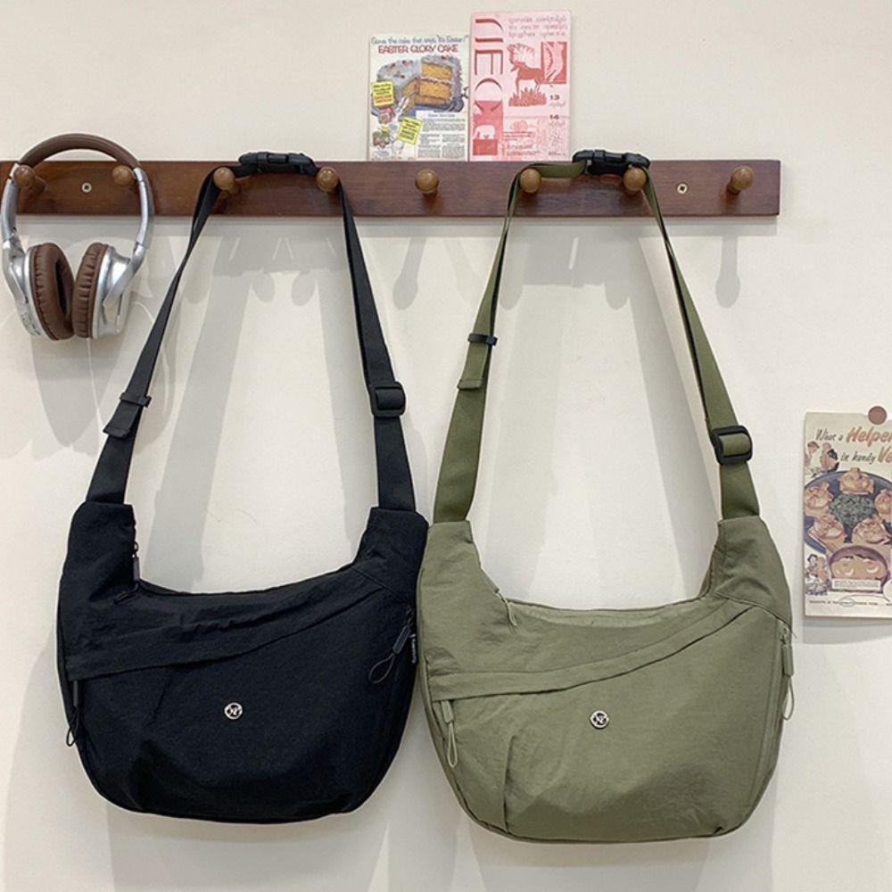 Large Capacity Nylon Crossbody Bag Korean Style Dumpling Bag Oxford Cloth Shoulder Bag  Travel