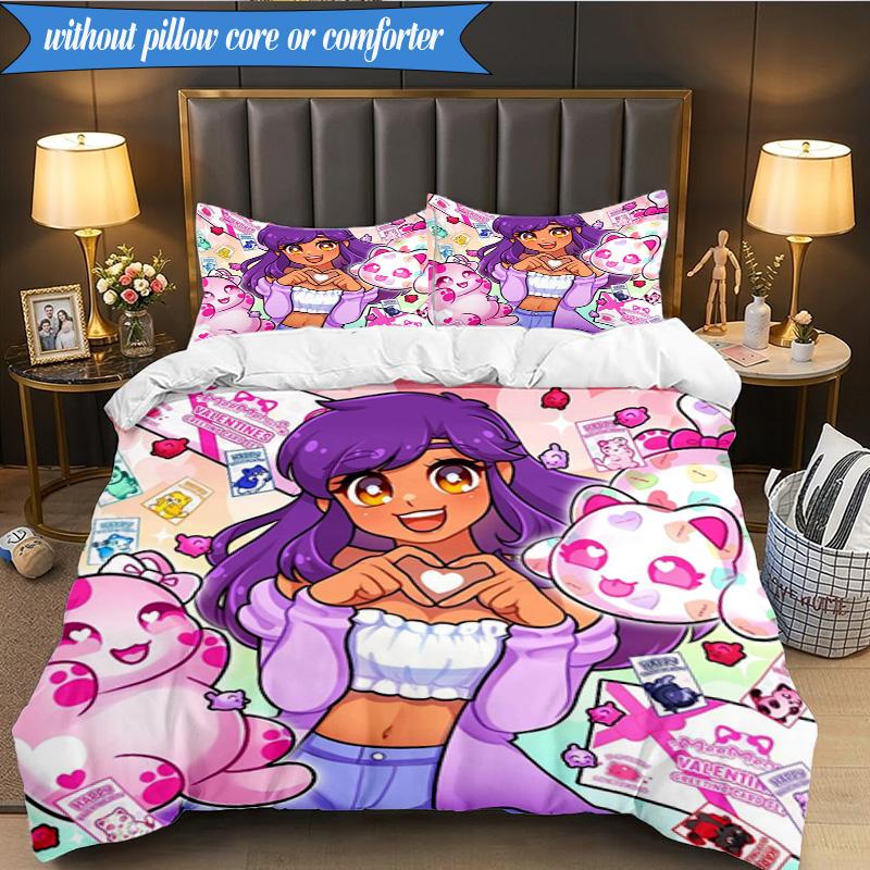 Purple Powerhouse 3pcs K-pop Music Group Bedding set,Ideal for Bedroom, Dormitory,Including Duvet Cover And 2pcs Pillowcases,Fan Gifts