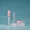 1pcs Empty 4ml Transparent Lipgloss Tubes With Brush Round Cosmetic Lipgloss Tube Clear Lip Balm Refillable Reusable Bottle
