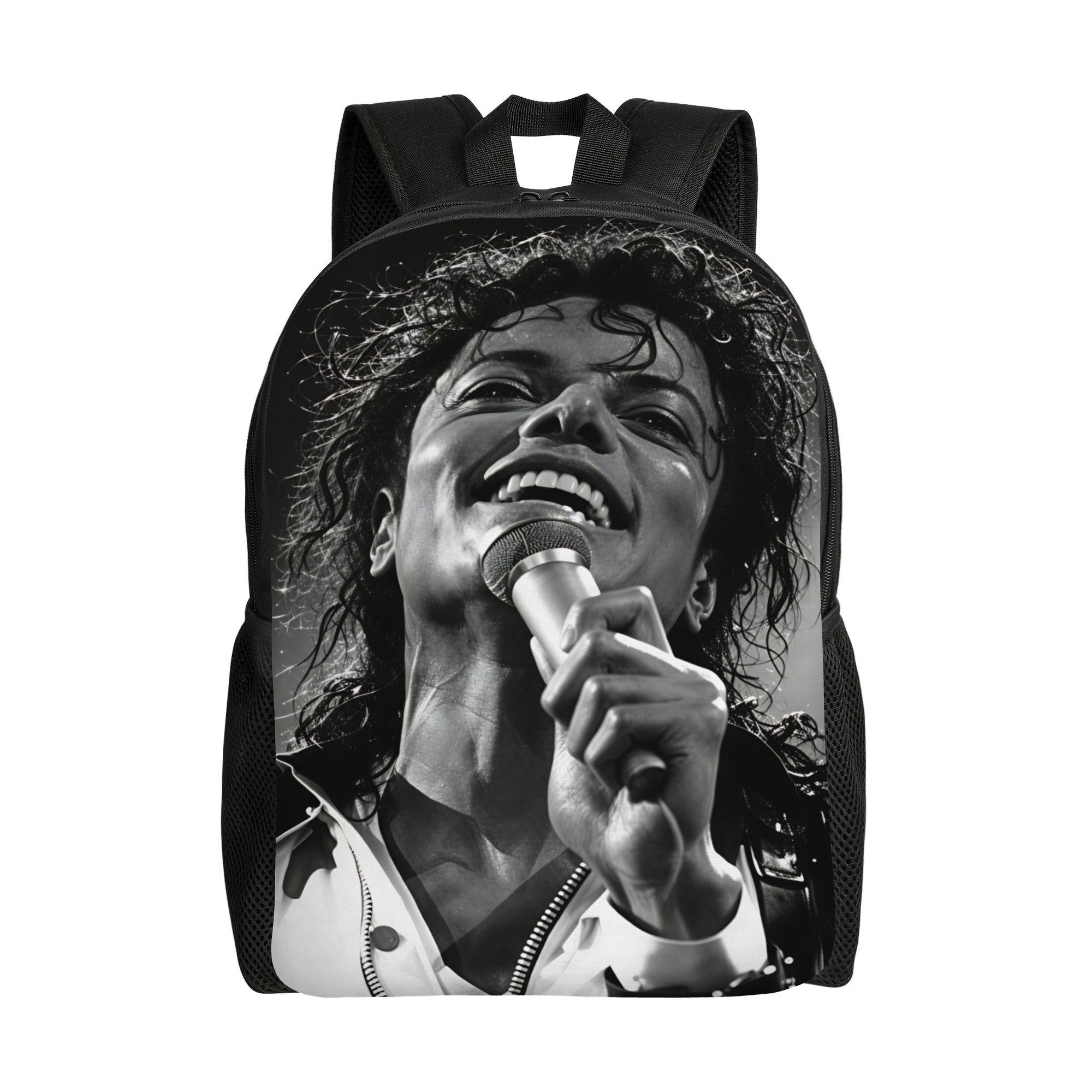 Michael Jackson Koning van de Pop MJ Rugzak Trainingsrugzakken Dames Heren Kleurrijk Groot Middelbare School Tassen Streetwear Rugzak (as the picture,as picture)