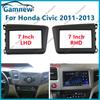 7 Inch 2DIN Car Fascia Radio Panel For Honda Civic 2011-2013 Frame Kit Install Facia Face Plate