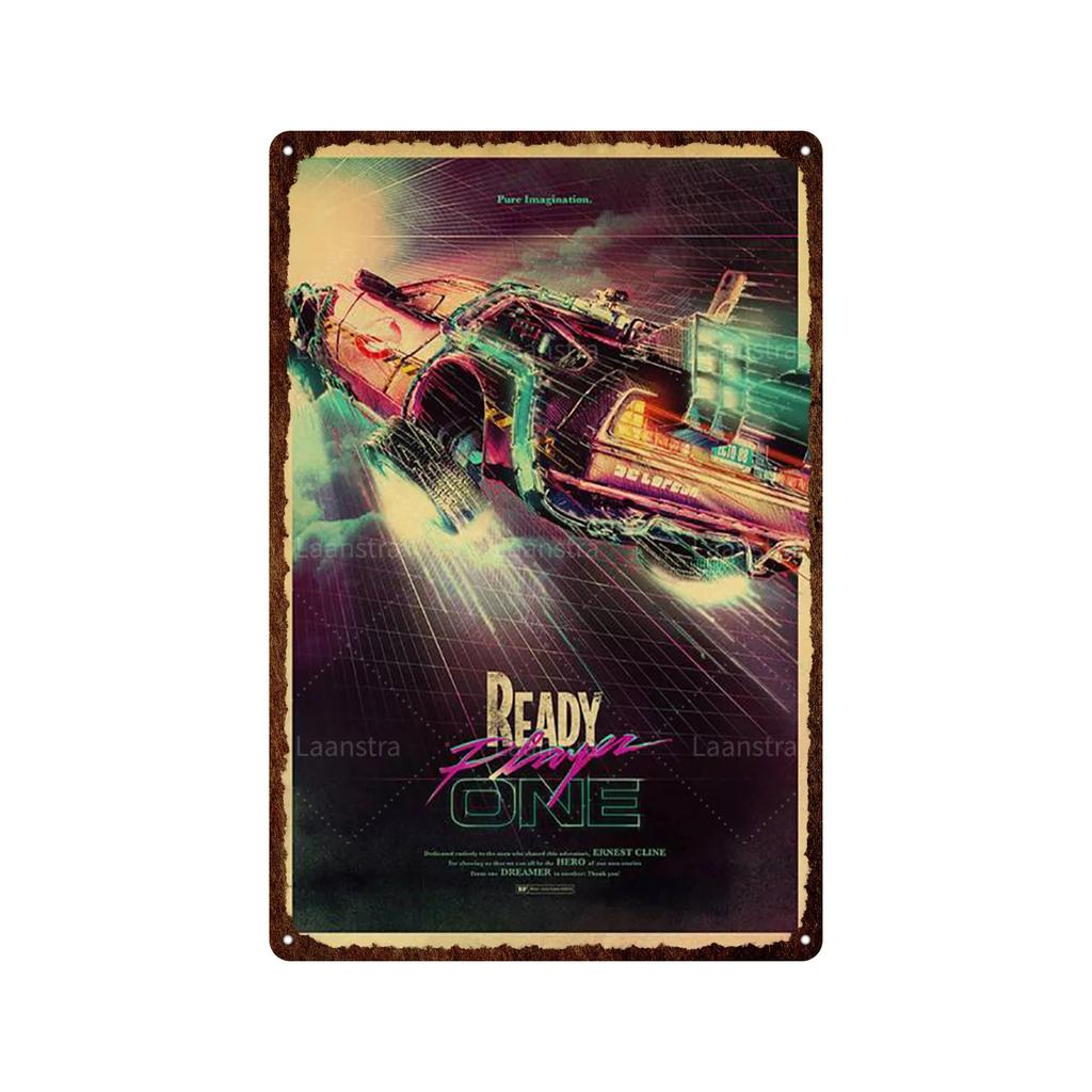 Ready Player One Retro Movie Tin Sign Poster Bar Home Decoration Metal Sign Plaque Decoration Wall Art Decor For Decorating