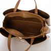 Twist metal fittings horizontal 2-way shoulder bag
