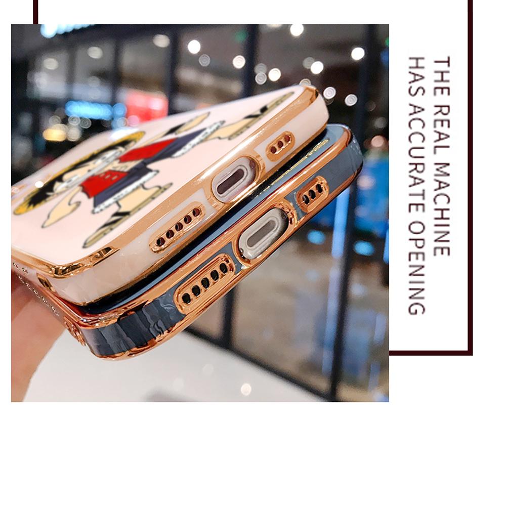 For iPhone 16 15 Max Samsung S24 S23 Plus A15 A35 A53 A73 Xiaomi 11T 12T 13T Redmi 13C Cartoon Soft TPU Full Lens Protect Cute Luffy Phone Case
