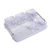 Acrylic Appetizer Tray Divided Serving Platter 5 Removable Snacks Bowls Snack