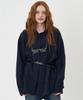 THE-ABON Daily Corduroy Long Shirt Navy