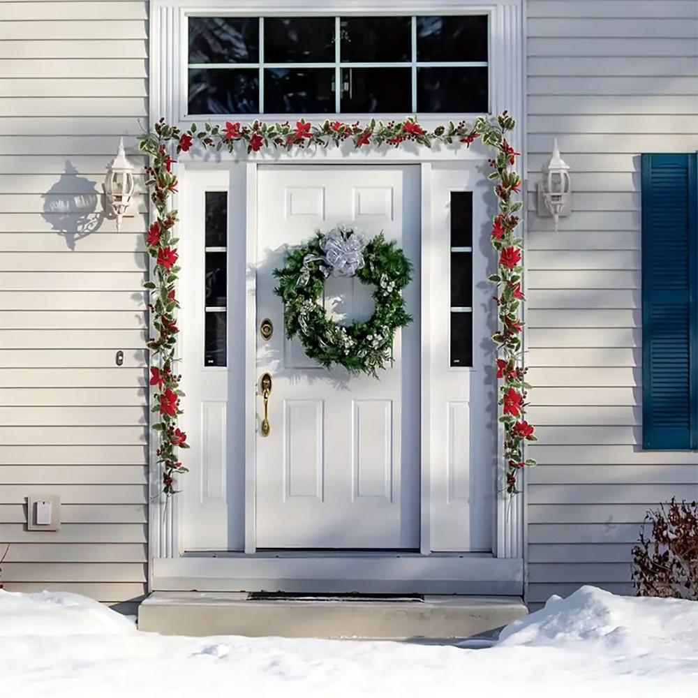 Artificial Christmas Garland Perfect For Festive Atmosphere Ideal For Christmas Anniversary Wedding Birthday Wall Arch Deco
