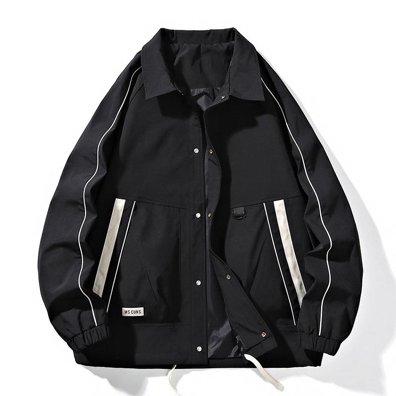 Jacket Men's Spring and Autumn New Men's Versatile Popular Loose Everyday Jacket Fashion Lapel Casual Men's Wear