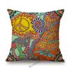 Cartoon Pop Art Hippie Modern Art Sun Girl Fashion Sofa Throw Pillow Case Cotton Linen Bench Cushion Cover Case