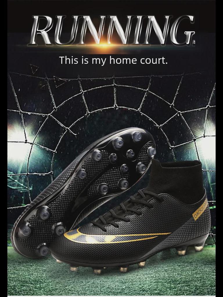 C Ronaldo Boys' High Top AG Football Shoes - Breathable, Neymar Style, Mandarin Duck Design, for Students