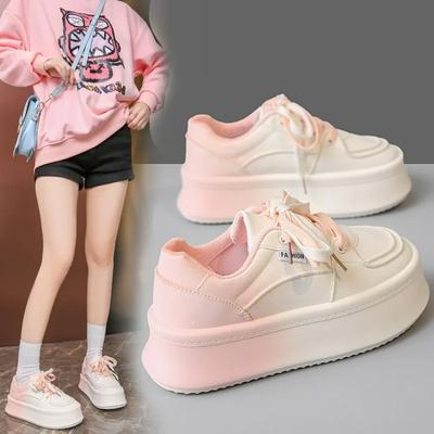 Fashion 2024 Autumn New Woman Designer ShoesTrendy Gradient Fashion Women's Sneakers Heightened Thick Sole Ladies Casual Sports Shoes