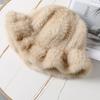 Mink Fur Hat Women's Winter Warm Fashion Mink Woven Bucket Hat Basin Hat Top Hat Show A Little Trend
